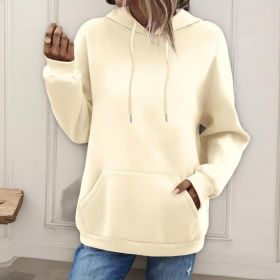 Women's Loose And Fashionable Casual Hoodie (Option: Apricot-XL)