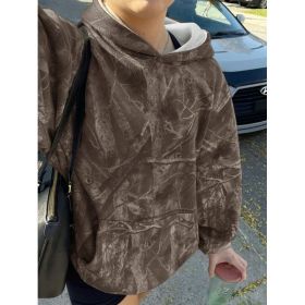 Hoodie Hot Sale Long Sleeve Jungle Maple Leaf Branches (Option: Color 4-5XL)